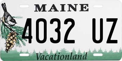 ME license plate 4032UZ