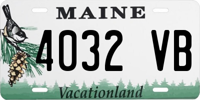 ME license plate 4032VB