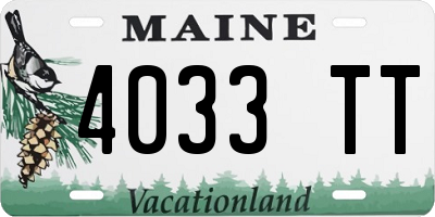 ME license plate 4033TT