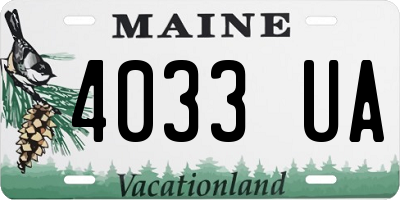 ME license plate 4033UA