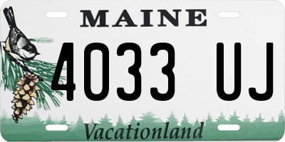 ME license plate 4033UJ