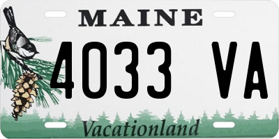 ME license plate 4033VA
