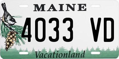 ME license plate 4033VD