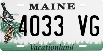 ME license plate 4033VG