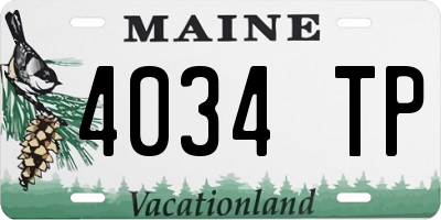 ME license plate 4034TP