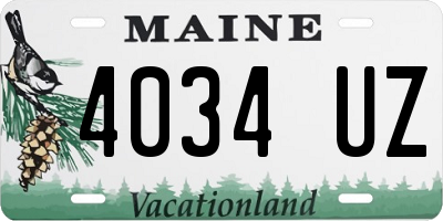 ME license plate 4034UZ