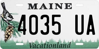 ME license plate 4035UA