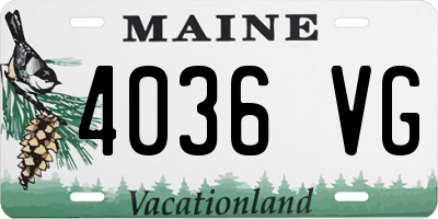 ME license plate 4036VG