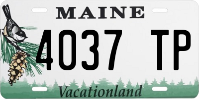 ME license plate 4037TP