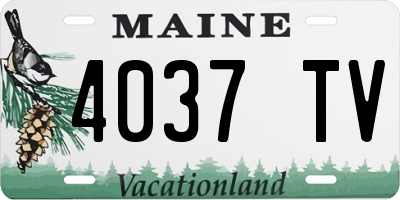 ME license plate 4037TV