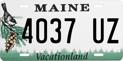 ME license plate 4037UZ