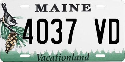 ME license plate 4037VD