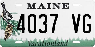 ME license plate 4037VG