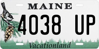 ME license plate 4038UP