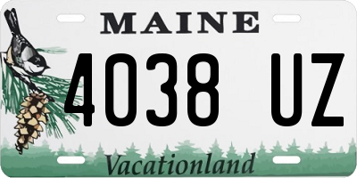 ME license plate 4038UZ