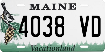 ME license plate 4038VD