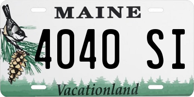 ME license plate 4040SI