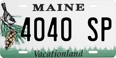 ME license plate 4040SP