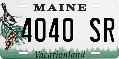 ME license plate 4040SR
