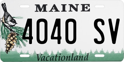 ME license plate 4040SV