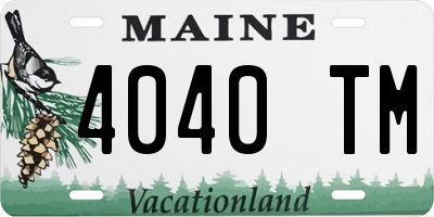 ME license plate 4040TM