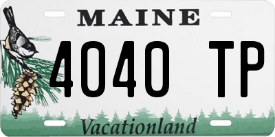 ME license plate 4040TP