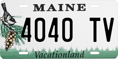 ME license plate 4040TV