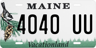 ME license plate 4040UU