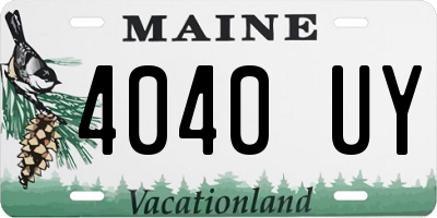 ME license plate 4040UY