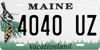 ME license plate 4040UZ