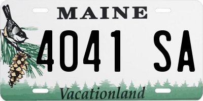 ME license plate 4041SA