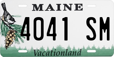 ME license plate 4041SM
