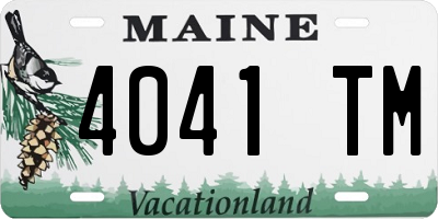 ME license plate 4041TM