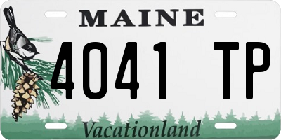 ME license plate 4041TP
