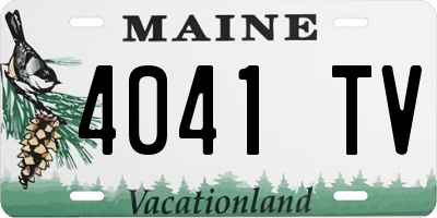 ME license plate 4041TV