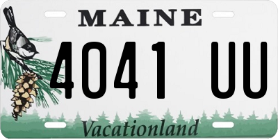 ME license plate 4041UU