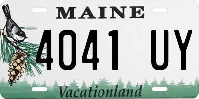 ME license plate 4041UY