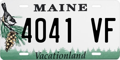 ME license plate 4041VF