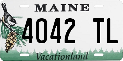 ME license plate 4042TL