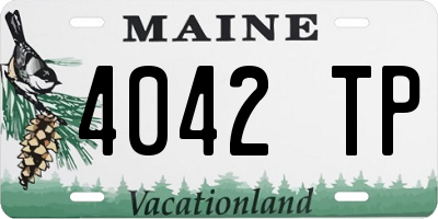 ME license plate 4042TP