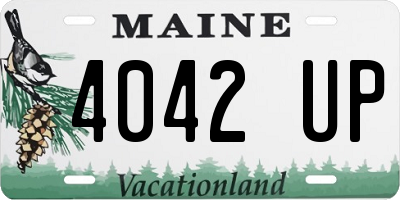ME license plate 4042UP