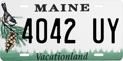 ME license plate 4042UY