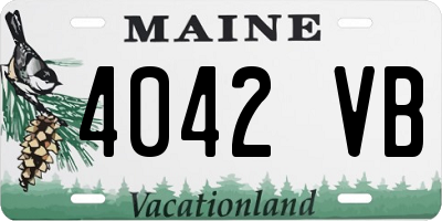 ME license plate 4042VB