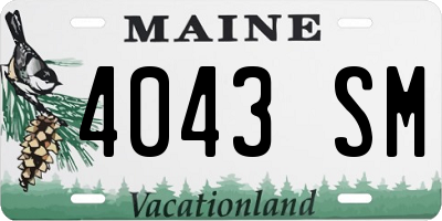 ME license plate 4043SM