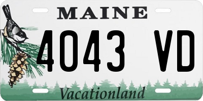 ME license plate 4043VD