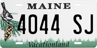 ME license plate 4044SJ