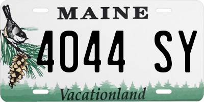ME license plate 4044SY
