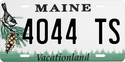 ME license plate 4044TS