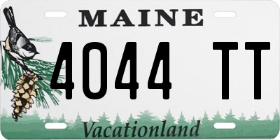 ME license plate 4044TT