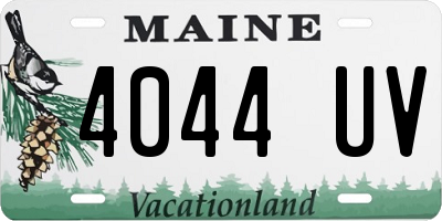 ME license plate 4044UV